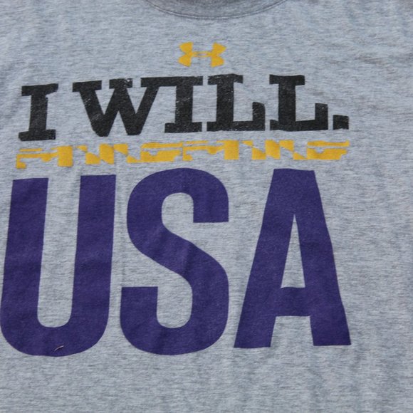 UNDER ARMOUR SS Heat Gear Performance TShirt USA L - Picture 2 of 3